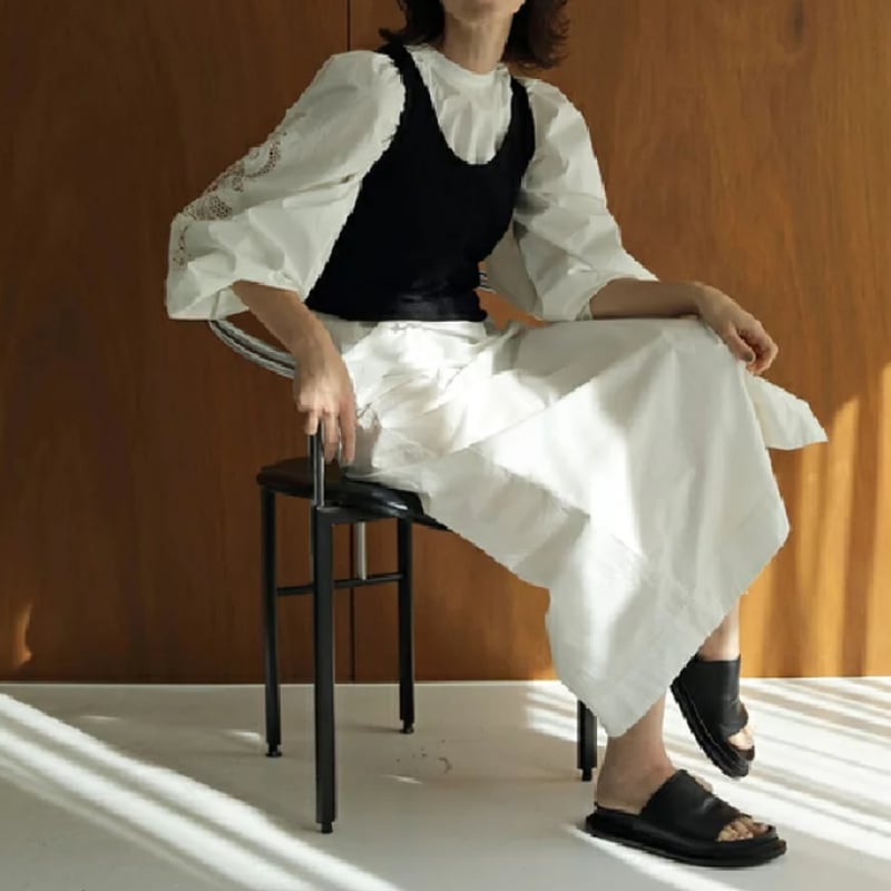 ànuke】Cutwork Embroidery Dress | selectshop ku