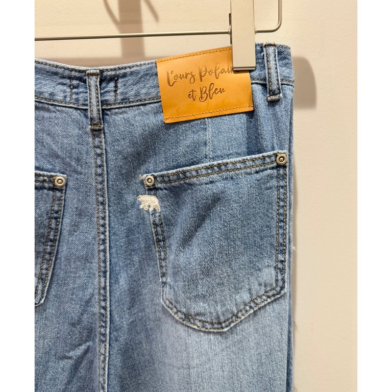 LOURS POLAIRE ET BLEU超ワイドデニムパンツ L'ours Polaire et Bleu】ガーゼワイドデニムパンツ | selectsh