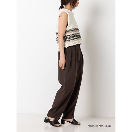 【YENN】MOLE JACQUARD VEST　※納期：8月中旬〜9月中旬
