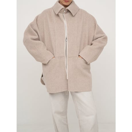 【YENN】ZIP COLLAR MID COAT