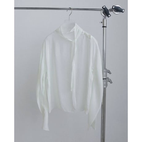 【anuke】Organdy Tie Blouse