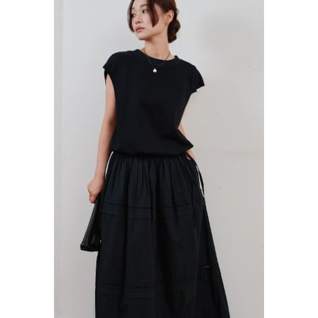 【Hella】ladder lace gather skirt　※納期4月中旬〜5月中旬