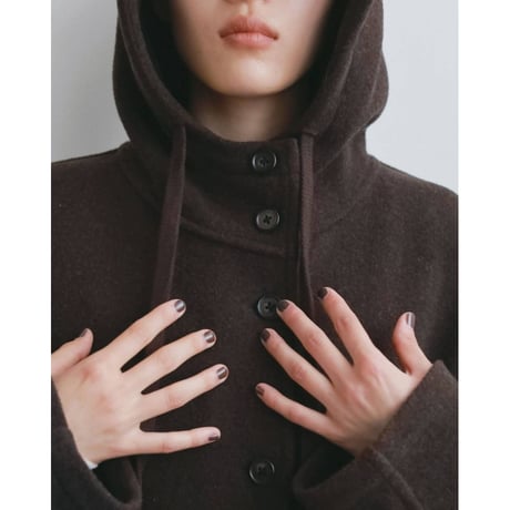【anuke】Wool Hoodie Coat