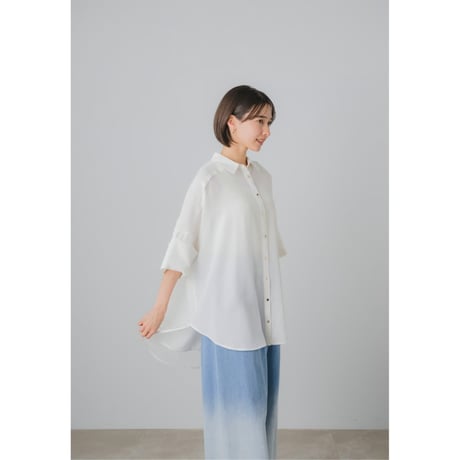 【GALENA】ジョーゼットサークルシャツ