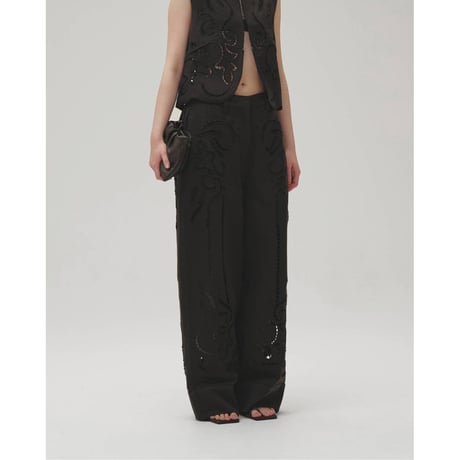 【TODAYFUL】Cut Lace Twill Pants　※納期6月下旬～7月下旬
