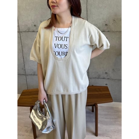 【ROSIEE】ロゴレイヤードKnit