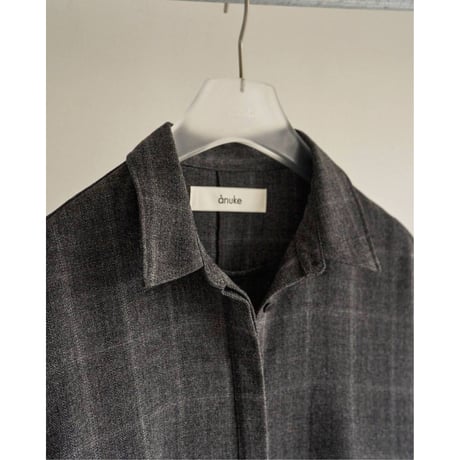 【anuke】Check Shirts Combinaison　※納期9月中旬～10月中旬