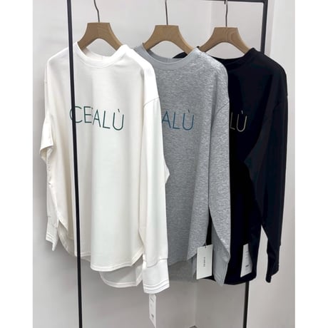 【CLOCHE】袖リブロゴロンTee