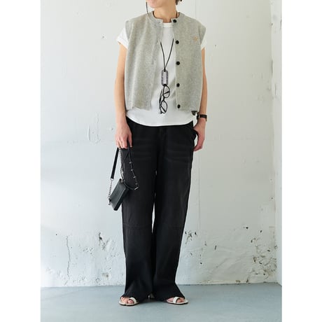 【YENN】LINEN SHEER VEST