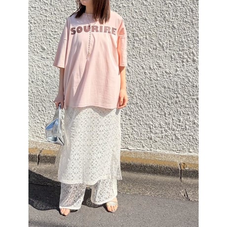 【ROSIEE】タイルレースワイドパンツ