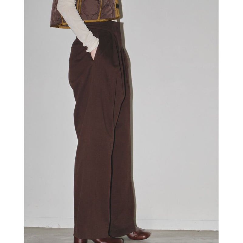 TODAYFUL】Peachskin Tuck Trousers ※納期 11月中旬 | s