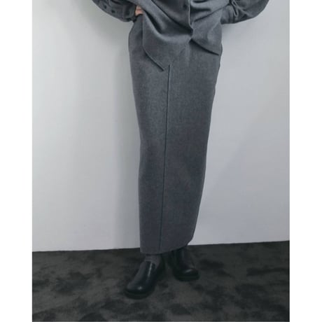 【anuke】Wool Cutoff Skirt