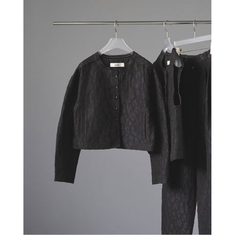【anuke】Leopard Jacquard Jacket※9月中～10月中