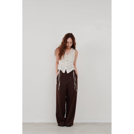 【Hella】pintuck wide pants　※納期3月中旬〜4月中旬