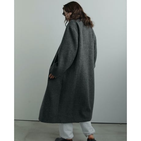 【anuke】Collarless Cocoon Coat※11月上～12月上