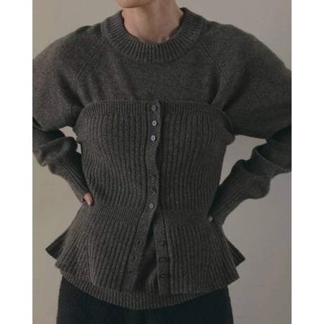 【anuke】Wool 2way Bustier　※納期11月中旬～12月中旬