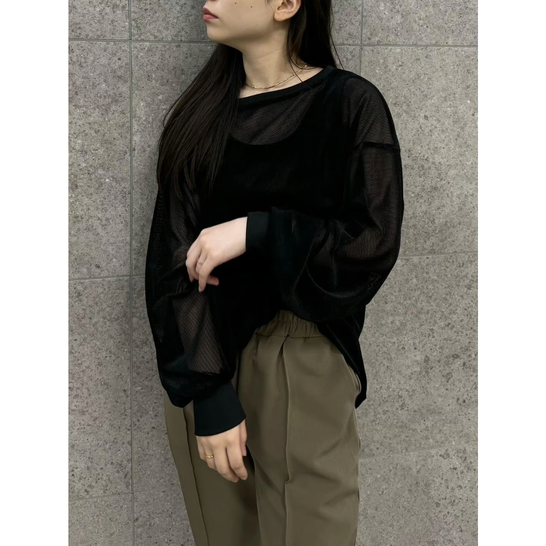 新品★ROSIEEベロアメッシュゆったりTOPS fit=scale-down,w=1200