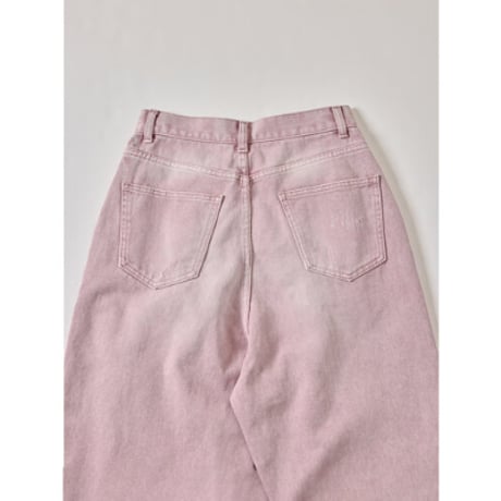 【YENN】HIGH RISE TUCK WIDE　ピンク