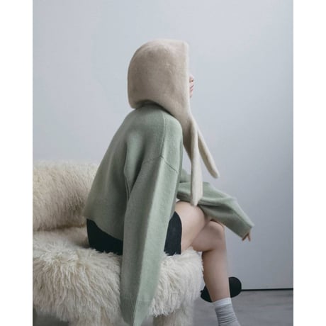 【anuke】Eco Minkfur Hoodie　※納期11月中旬～12月中旬