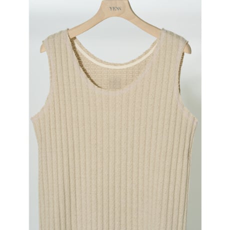 【YENN】CUT OFF RIB TANKTOP