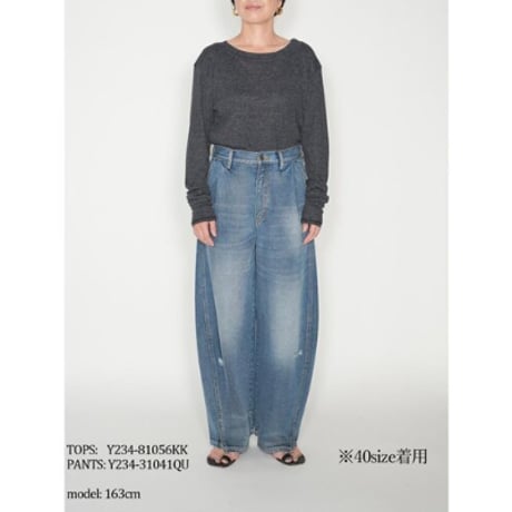 【YENN】 CURVED SEAM DENIM PT