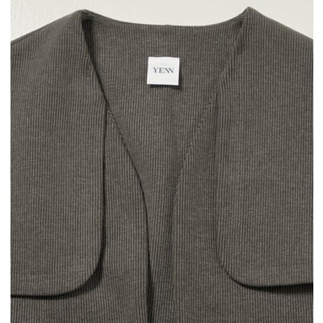 【YENN】FADED RIB VEST