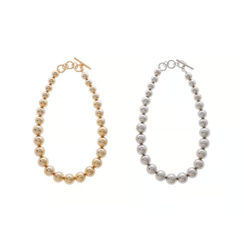 Sea'ds mara】Metallic ball necklace | selectsho