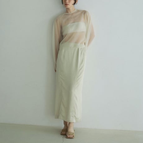 【anuke】Satin Pencil Skirt　※納期2月下旬〜3月下旬