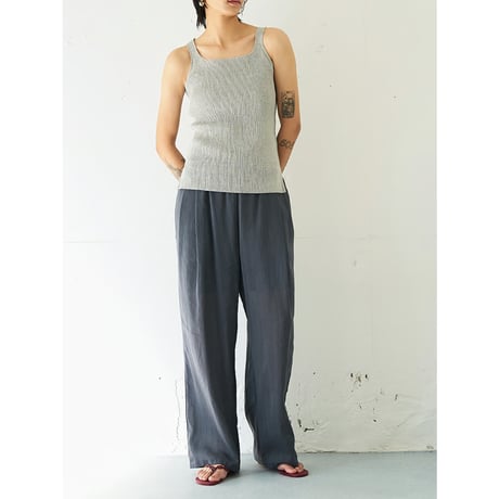 【YENN】LINEN RIB TANKTOP