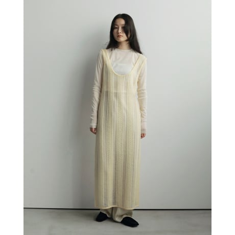 【anuke】Sheer Uneck Onepiece※10月上～11月上