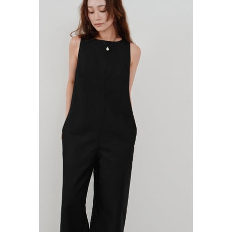 【Hella】back open cotton overall　※納期3月中旬〜4月中旬