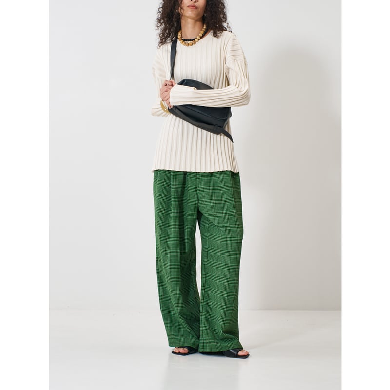 YENN】 PLAID TUCK EASY PT | selectshop kusukusu