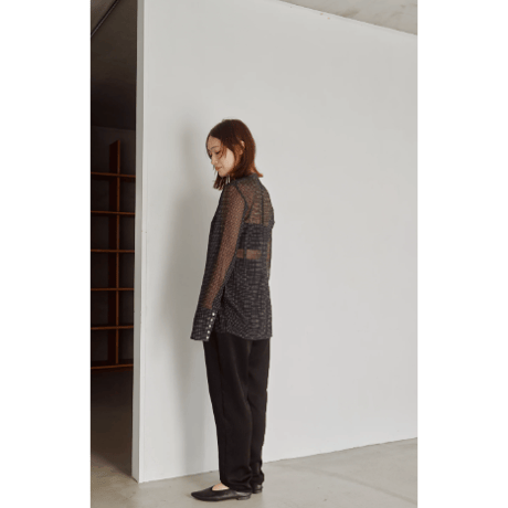 【Hella】Sheer Check Slim Shirt　※納期8月中旬～9月中旬