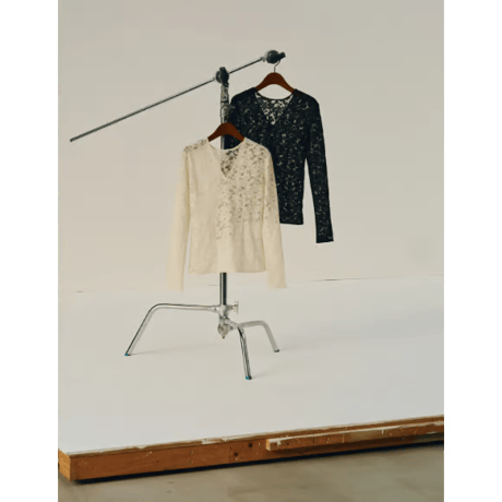 【Halla】tulle embroidery tops※納期9下～10下