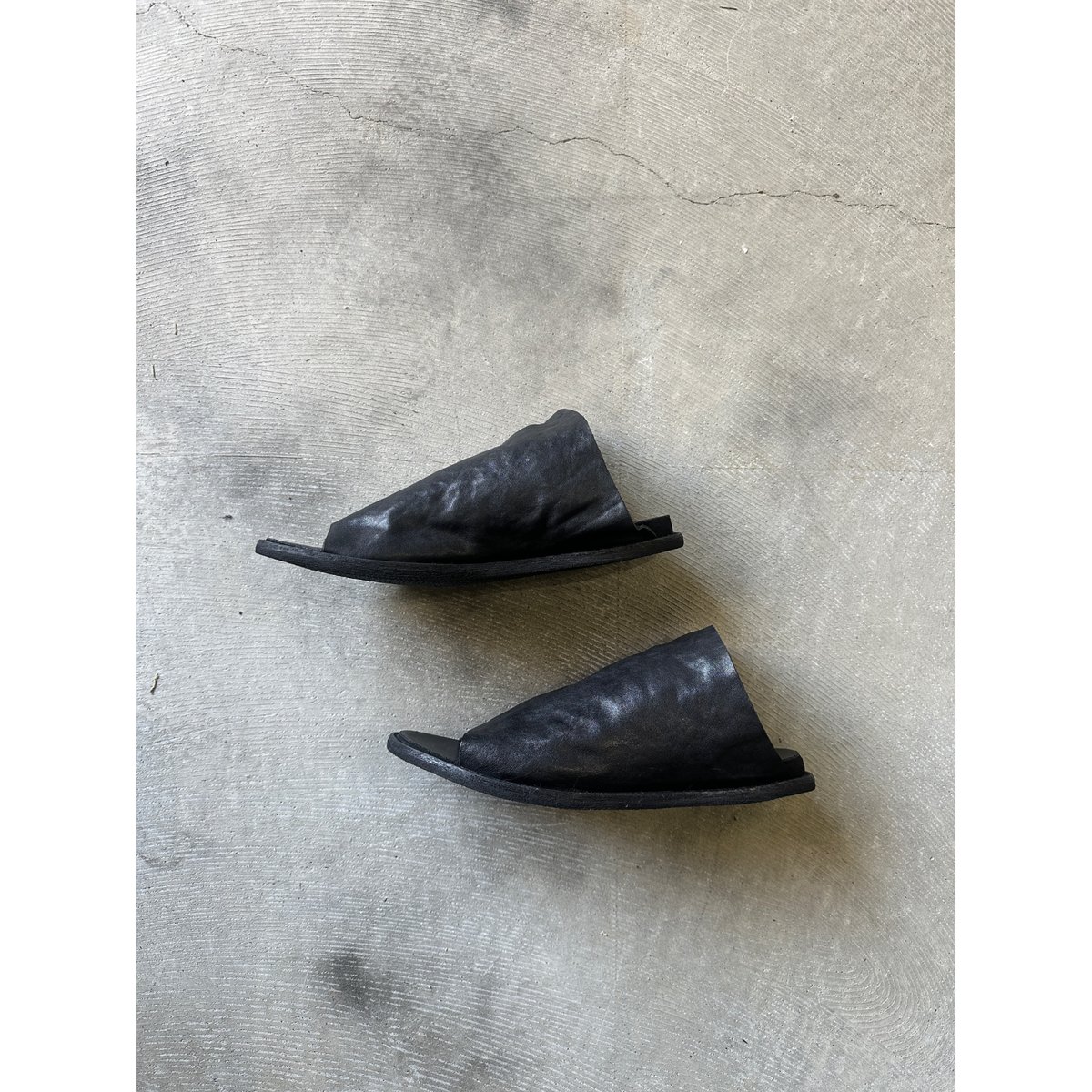 M.U.L.】DRAPED LEATHER SANDALS | selectshop kus