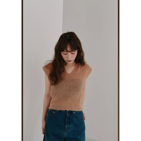【Hella】shaggy knit hoodie※納期9/中〜10/中