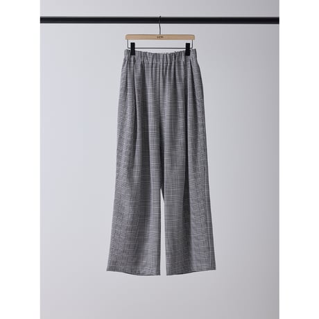 【YENN】 PLAID TUCK EASY PT