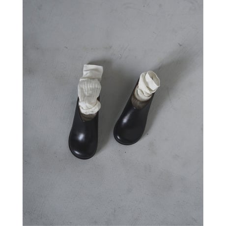 【anuke】Ecoleather Heel Slip-ons 納期：8/上〜9/上