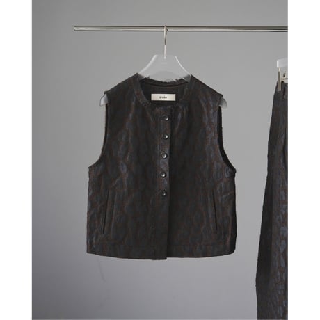 【anuke】Leopard Jacquard Vest※9月中～10月中