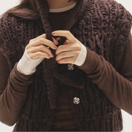 【TODAYFUL】Mix Handknit Vest　※納期10月中～11月中