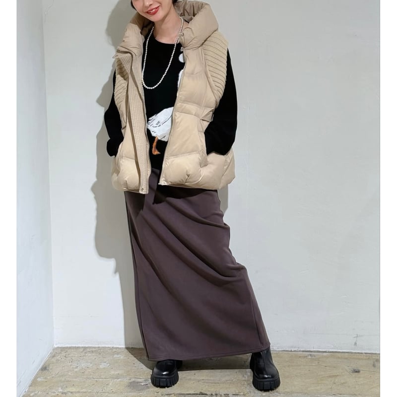 kusukusu select】ニットドッキング中綿ベスト | selectshop kus