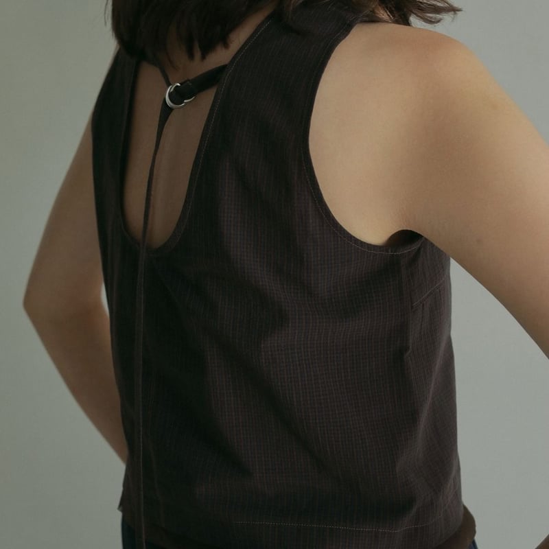 【新品　タグ付き】anuke Backopen Check Tops anuke】Backopen Check Tops | selectshop kusukusu