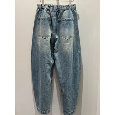【kusukusu select】切替コクーンワイドデニムパンツ　77636