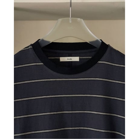 【anuke】Border Loose Long T-shirts　※納期8月下旬～9月下旬