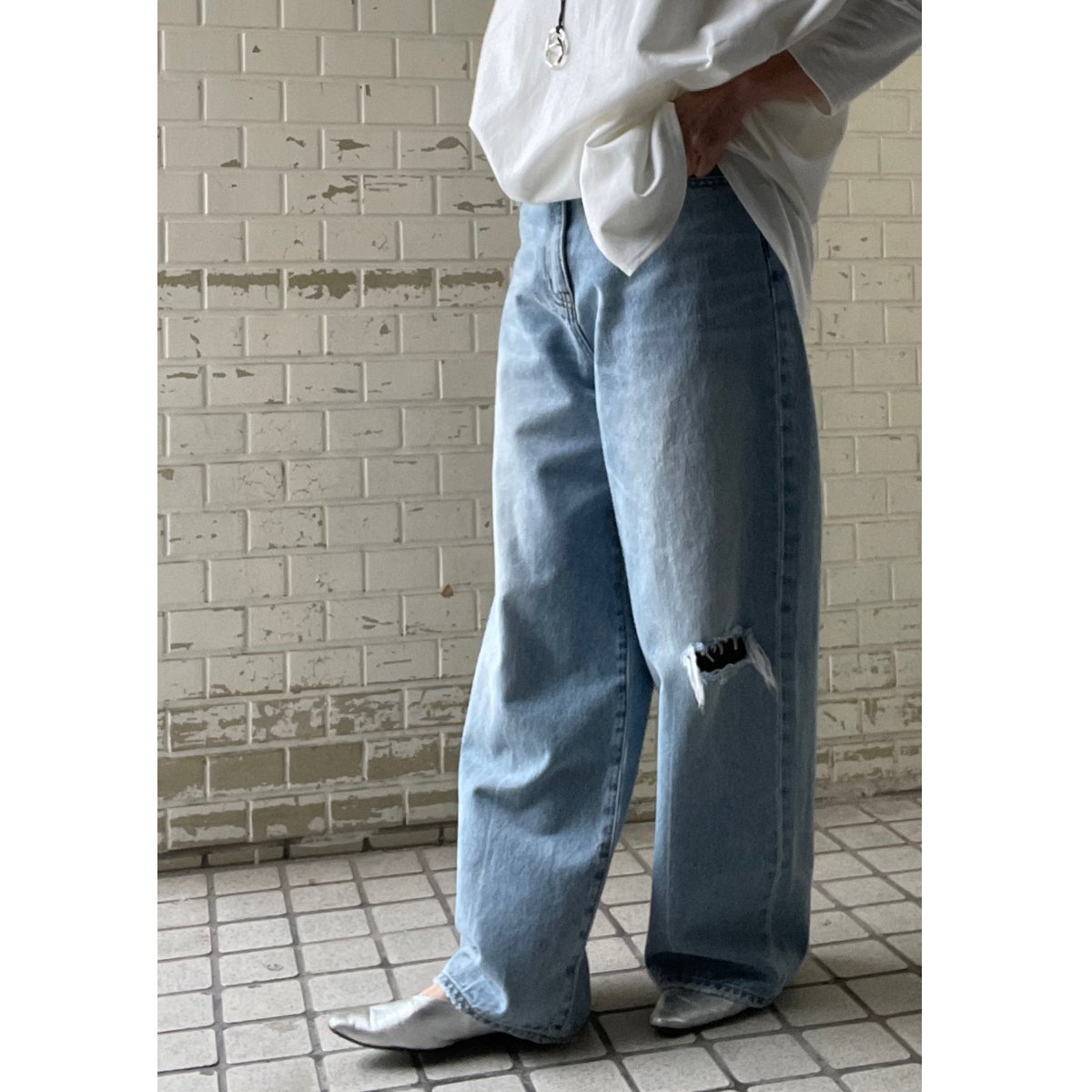 cafune vintage crash denim カーブデニム cafune】vintage crash wide denim | selectshop k