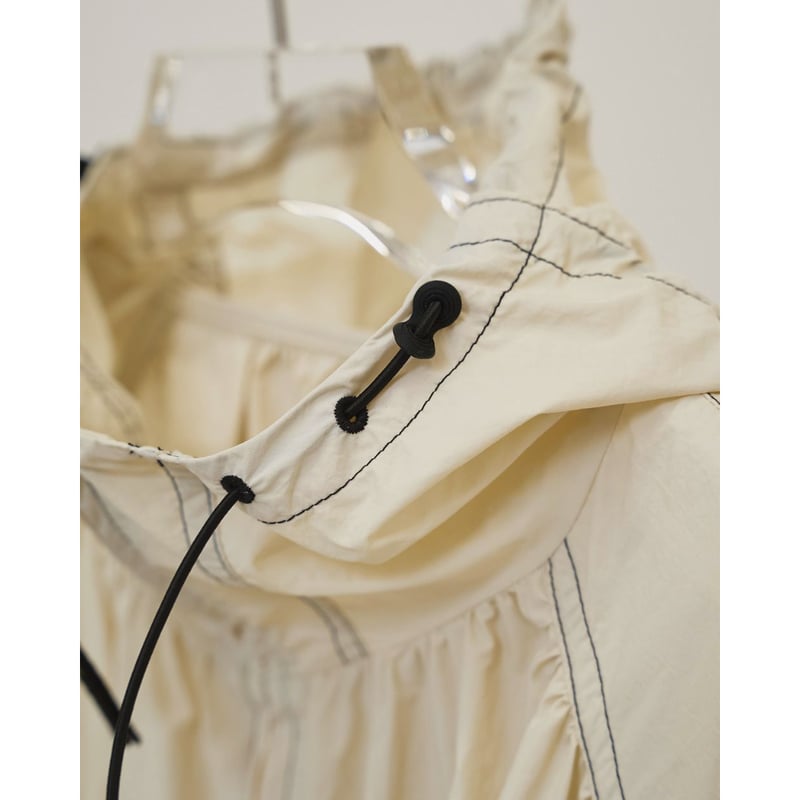 トゥデイフル Nylon Gather Blouson アイボリー　38 TODAYFUL/トゥデイフル】Nylon Gather Blouson/ナイロンギャザー