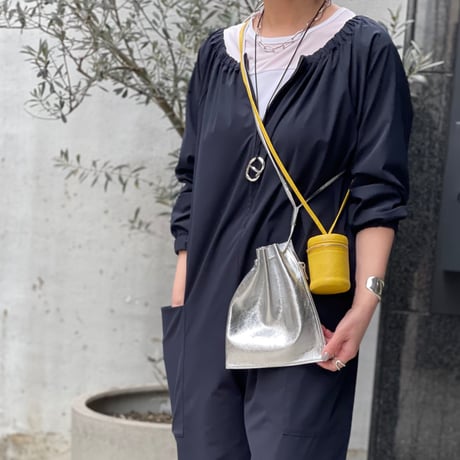 【blancle】M.LEATHER ZIP DRAWSTRING 【Ssize】bc1171