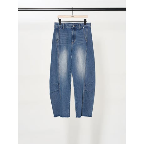 【YENN】KNEE TUCK DENIM PT ※納期9/上〜9/中