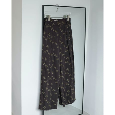 【anuke】Flower Jacquard Pants　※納期5月中旬〜6月中旬