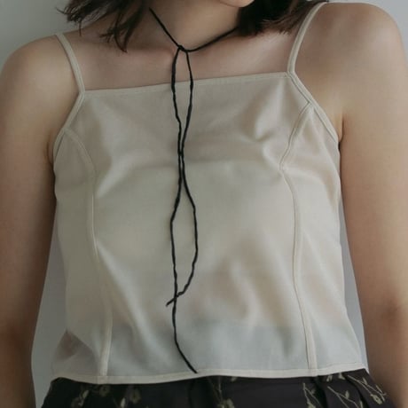 【anuke】Backopen Tulle Camisole　※納期5月中旬〜6月中旬